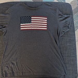 American Flag Graphic T-Shirt - Gray